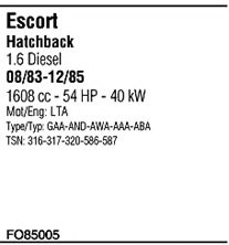 FONOS FO85005 Exhaust System